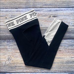 Victoria Secret Pink Yoga Cropped mesh Leggings
